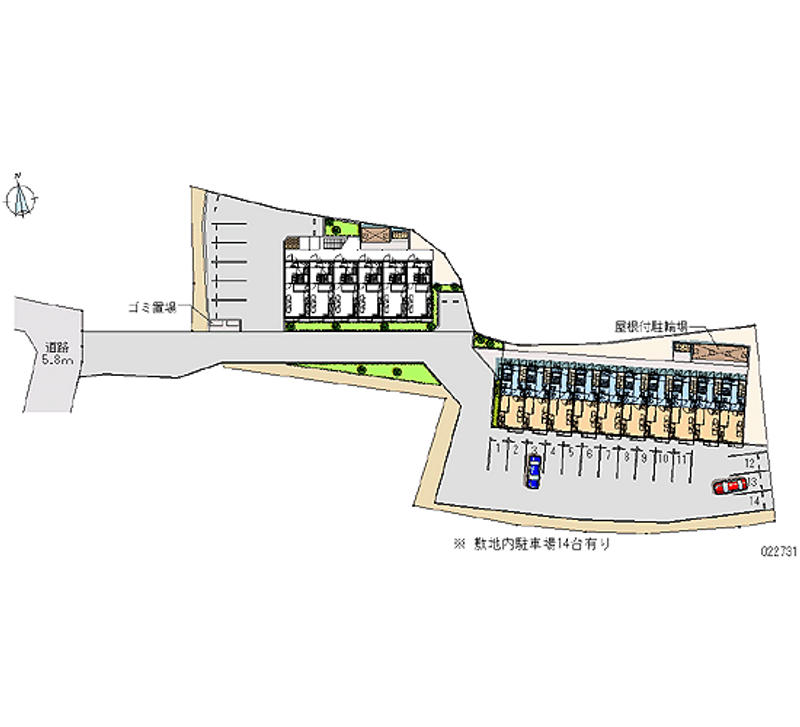 レオパレス花梨 月極駐車場