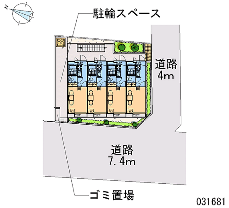 レオパレスグリーンパレス 区画図