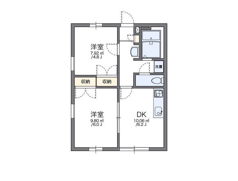 レオパレス東 間取図