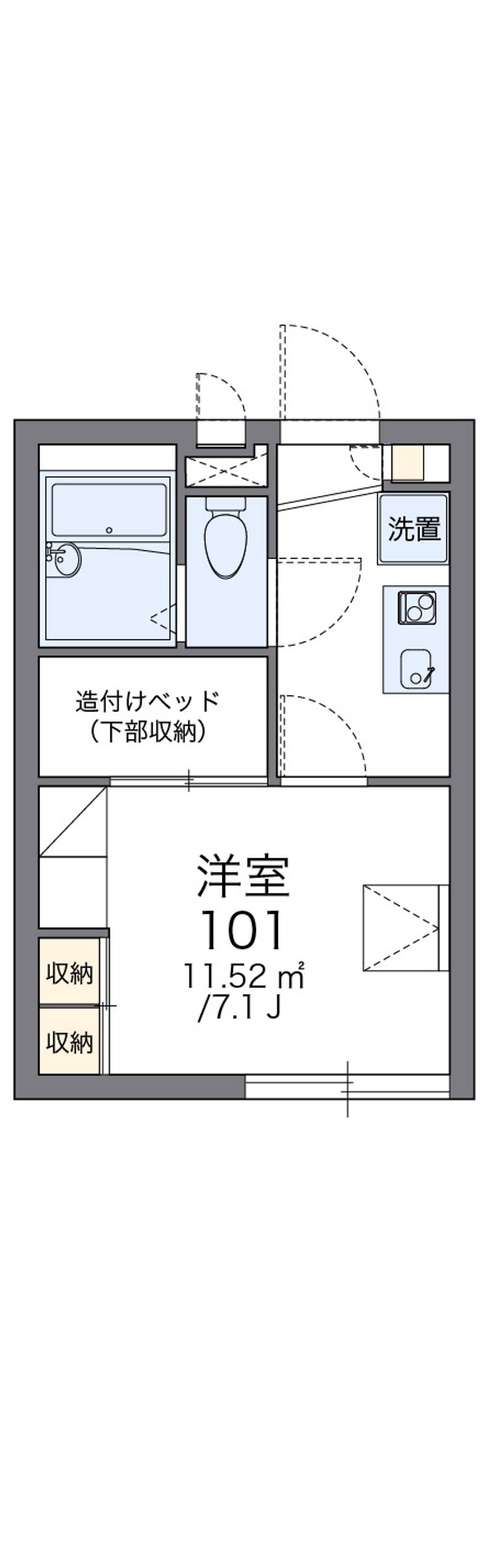 レオパレスセントクレア 間取図