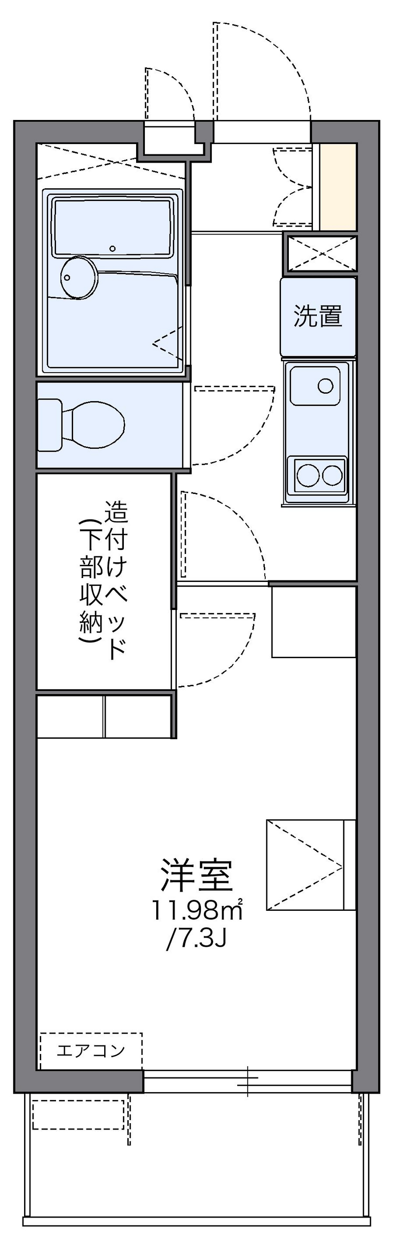 レオパレスレバンテ大生 間取り