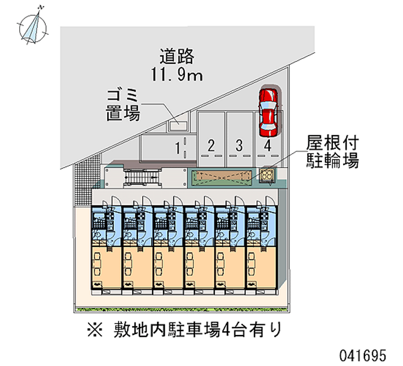 レオパレスリバーストーンＹＮ 区画図
