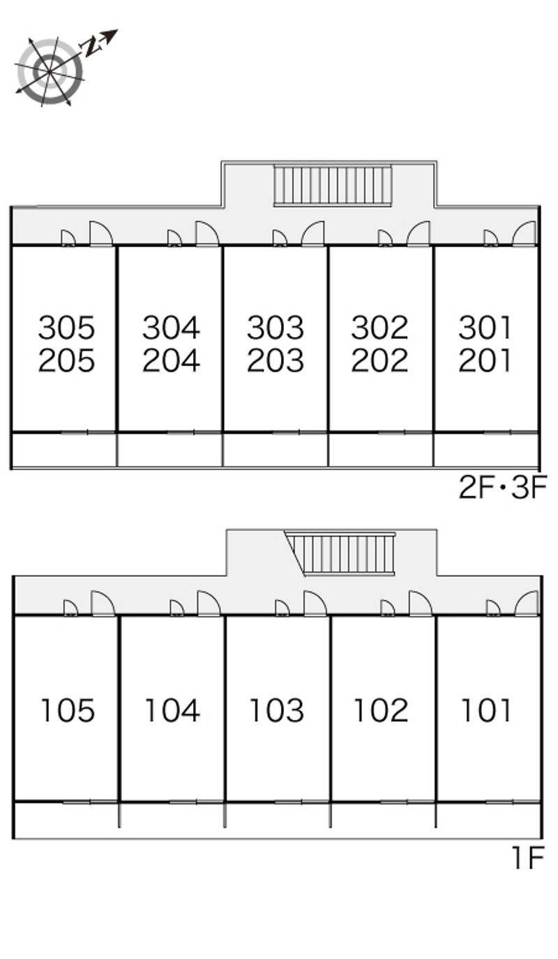 レオパレス長府東 間取配置図