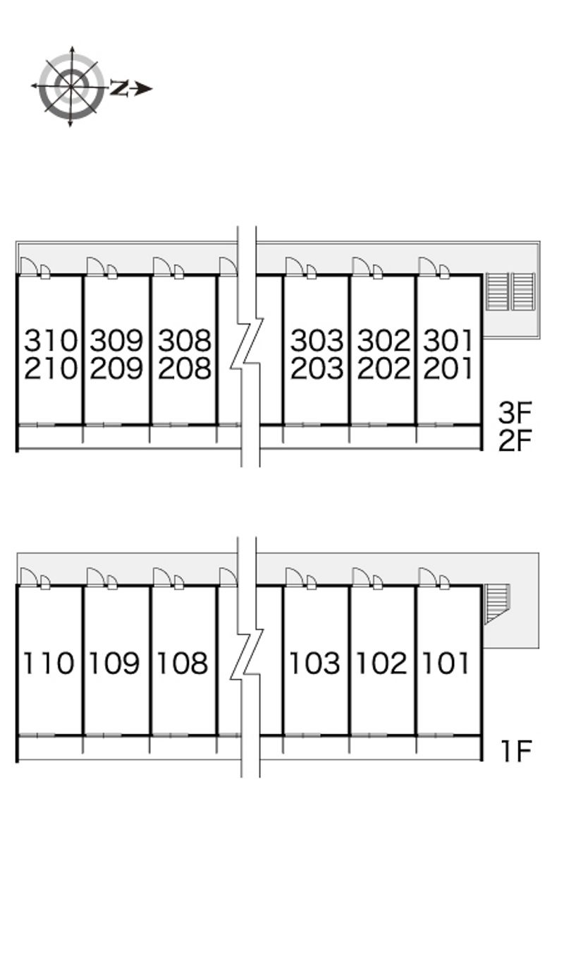 レオパレスエコミックユー 間取配置図