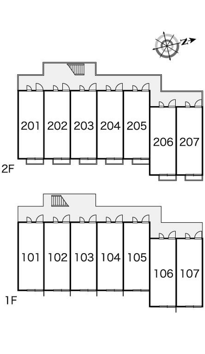 レオパレスメローネⅥ 間取配置図