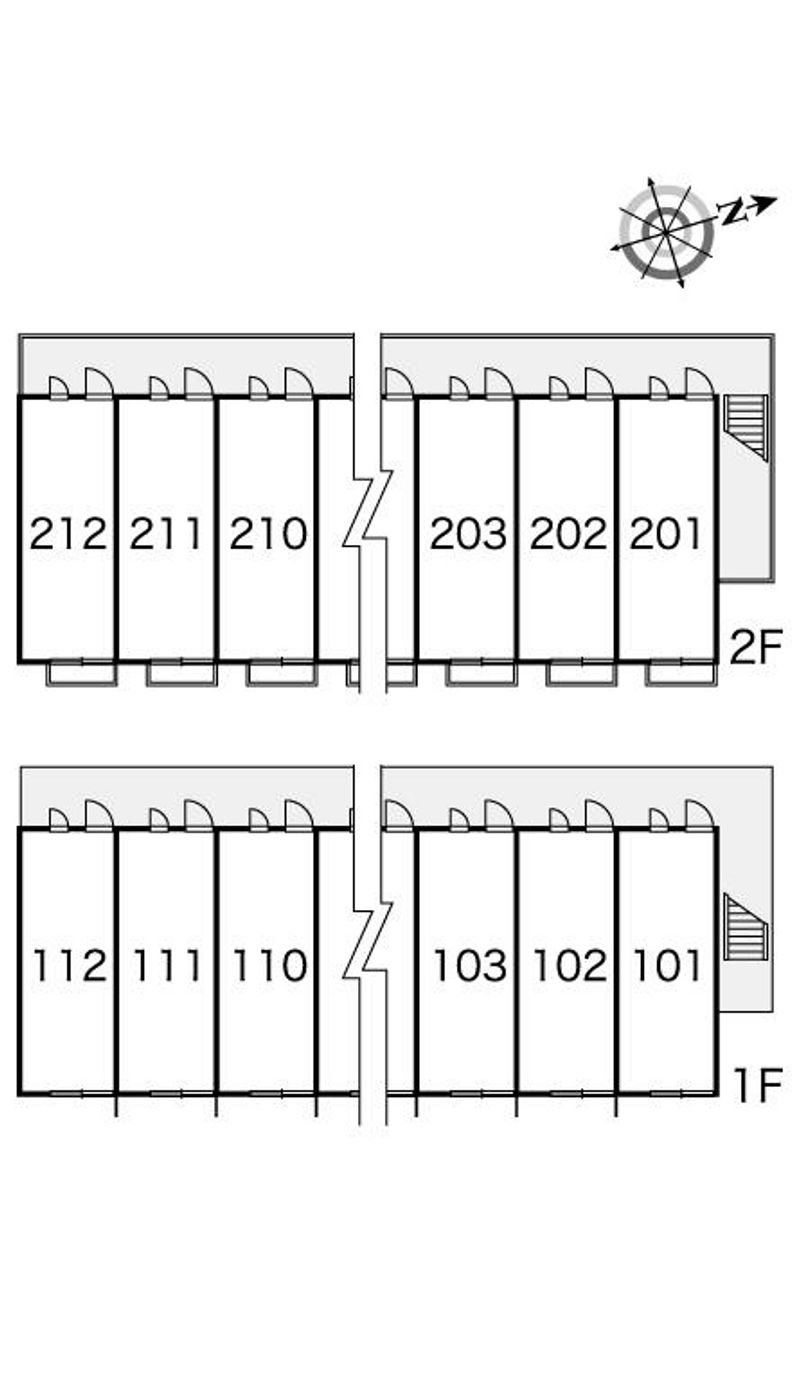 レオパレスウエストゴールドⅡ 間取配置図