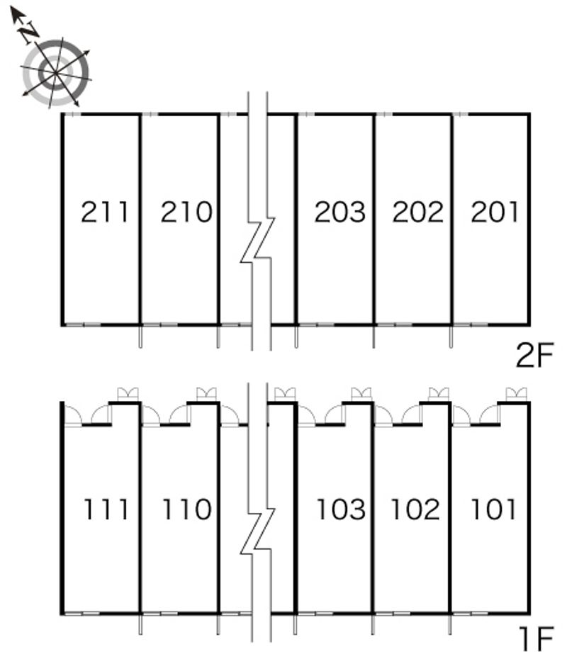 レオパレスエバーグリーンＡ 間取配置図