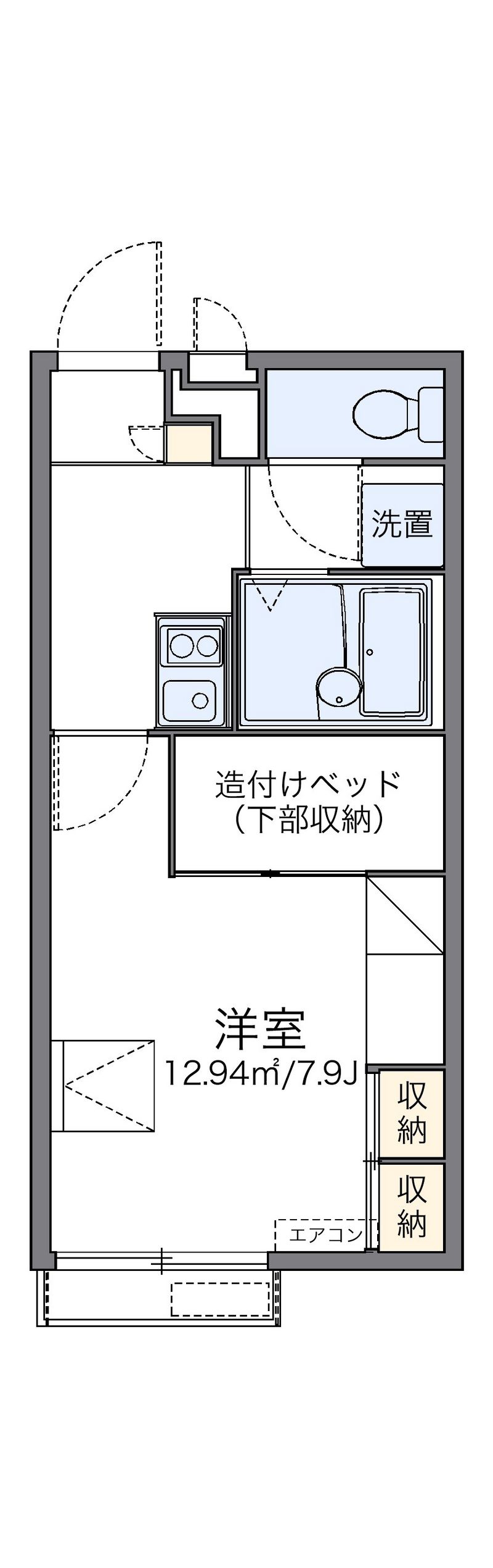 レオパレス釜池袁 間取図
