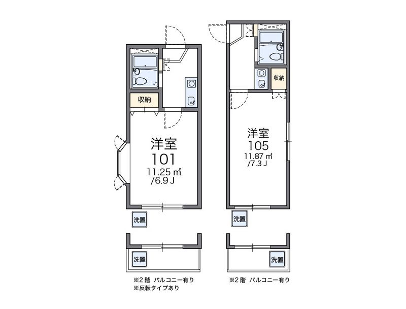 レオパレス姫路第３ 間取図