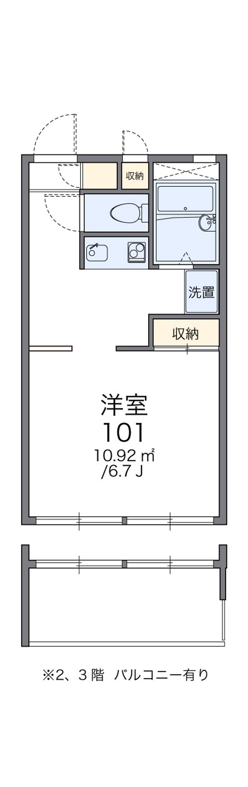 レオパレスＹＡＮＡＧＩＤＡ 間取図