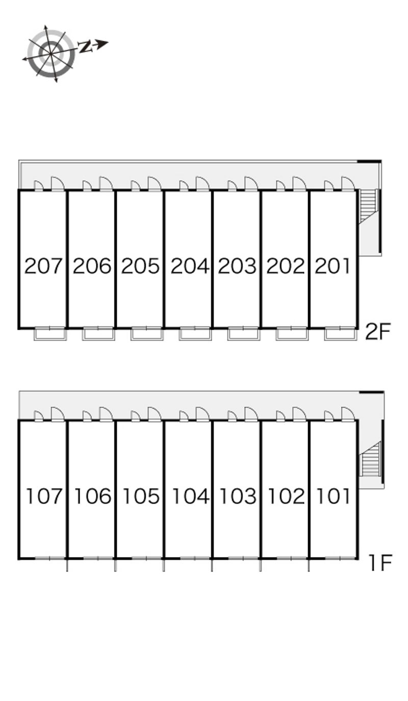 レオパレスＬＯＴＵＳ　Ｂ 間取配置図