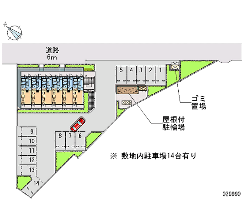 レオパレスベルク八幡 月極駐車場