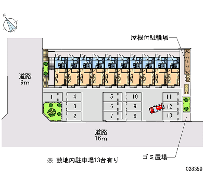 レオパレスボヌール 月極駐車場