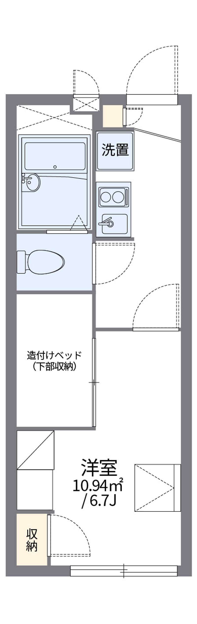 レオパレス平野屋 間取図