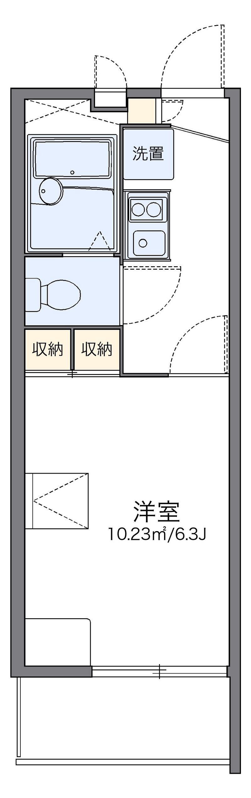 レオパレスツインスターコートⅡ 間取図