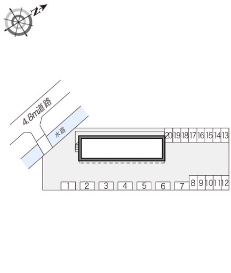 レオパレスブルースカイⅢ 駐車場