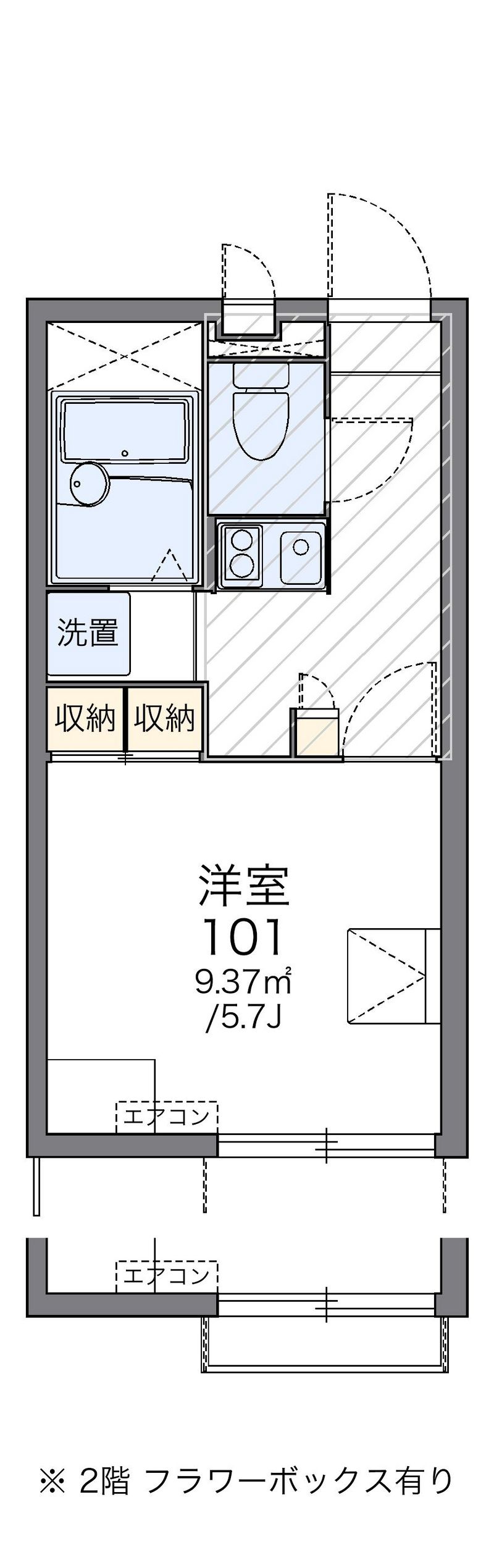レオパレスブリスクコート 間取図