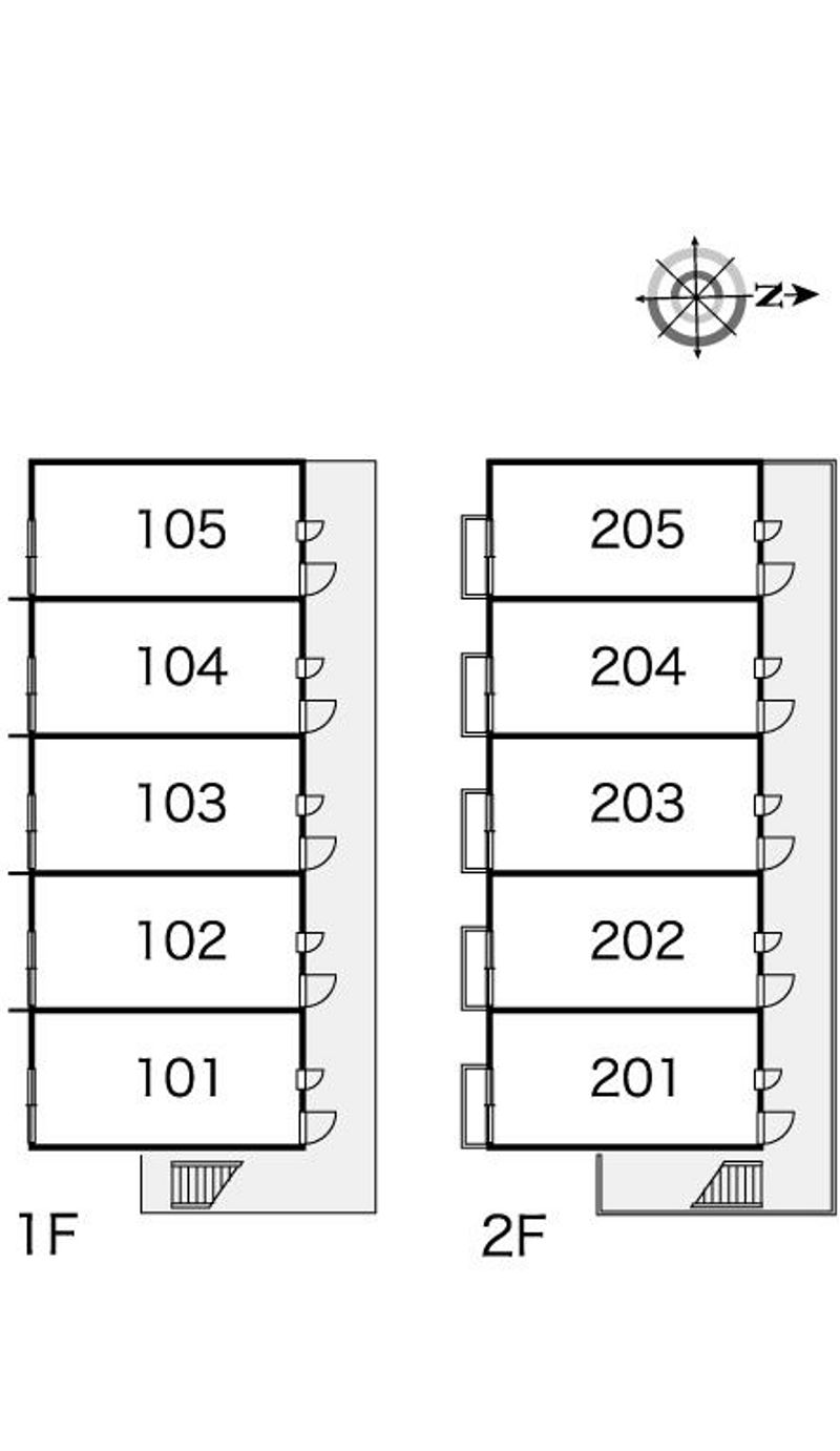 レオパレスすばるⅡ 間取配置図