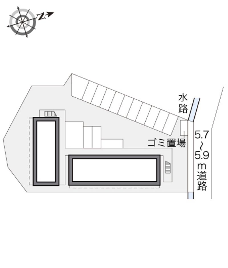 レオパレス若葉レジデンス２ 配置図