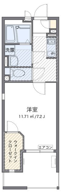 レオネクストＤ２　ａ１ 間取り図