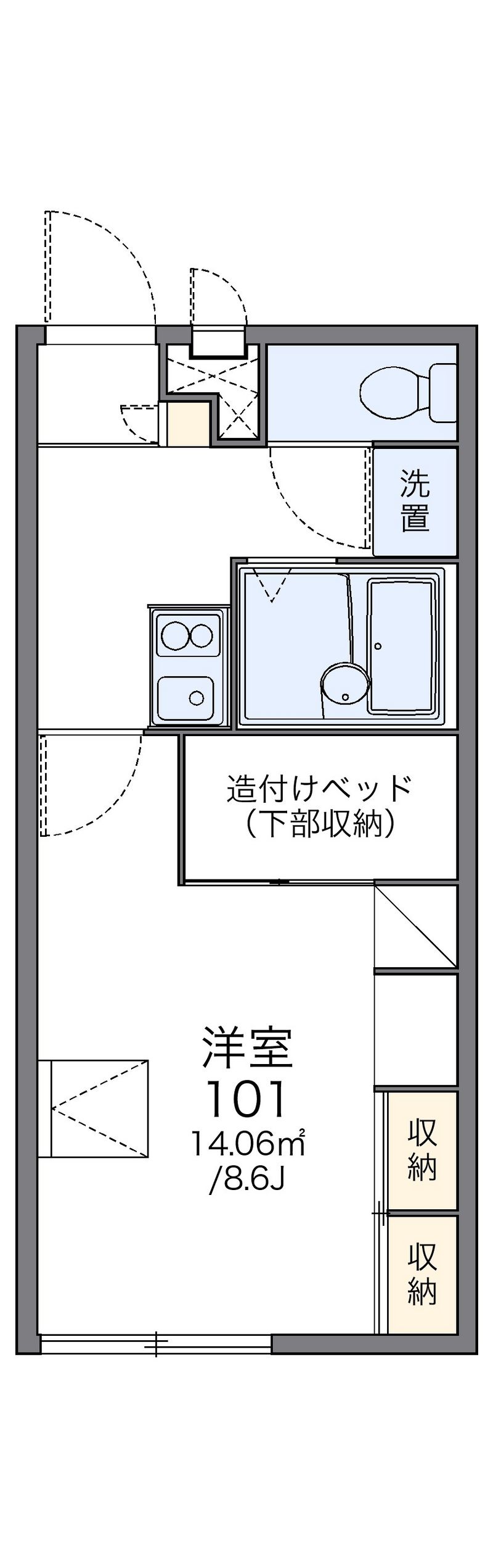 レオパレス花葉Ａ 間取図