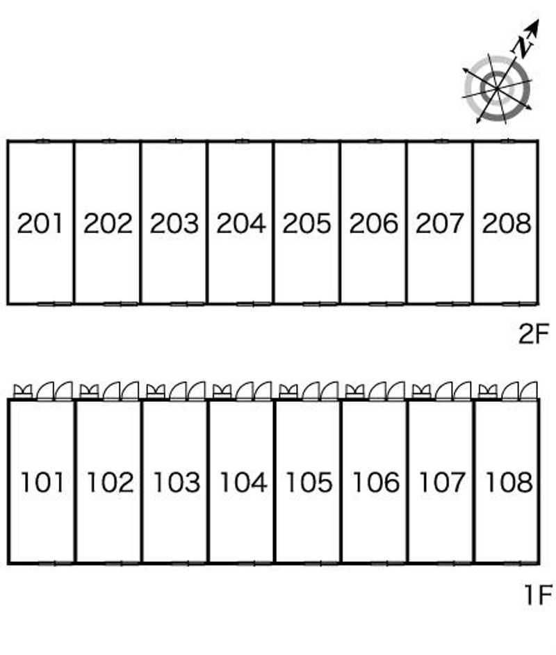 レオパレスマーチ 間取配置図