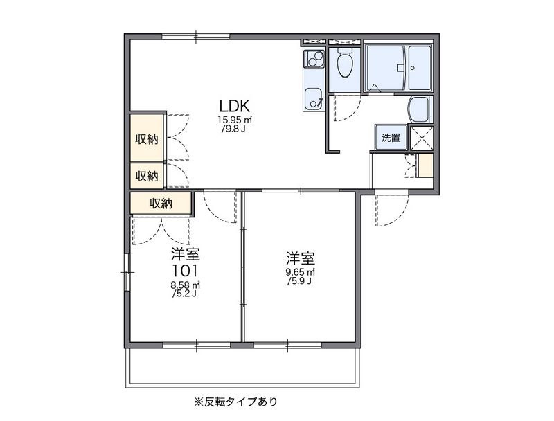 レオパレスクレヨンハウス 間取図
