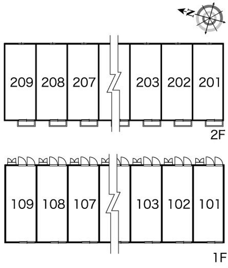 レオパレス辻久留 間取配置図