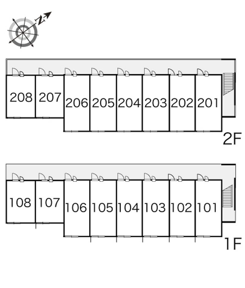 レオパレスホーリーラブ 間取配置図
