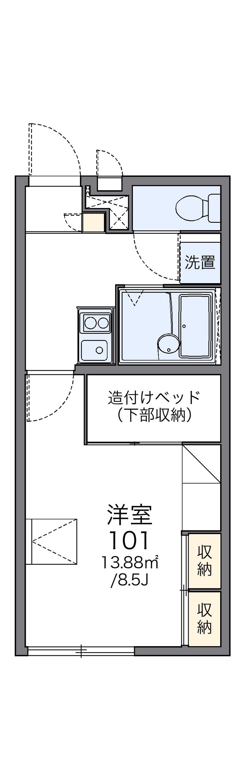 レオパレスシルヴァ 間取図