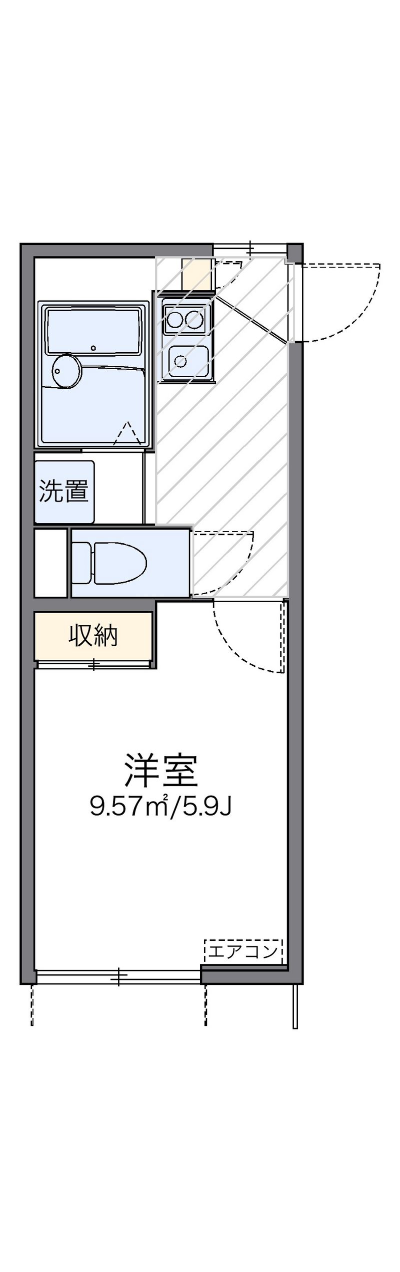 レオパレスカーサ　エルマナーダ 間取図