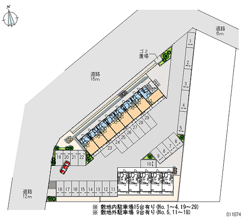 11074 Monthly parking lot