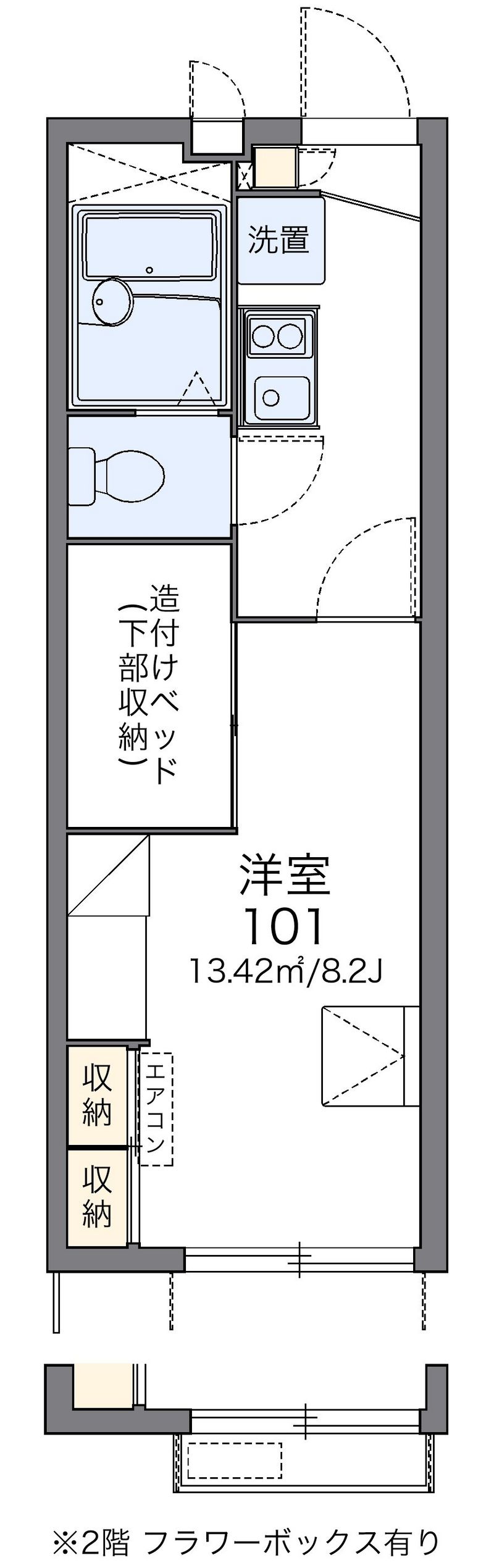 レオパレスマリンハイツ 間取図