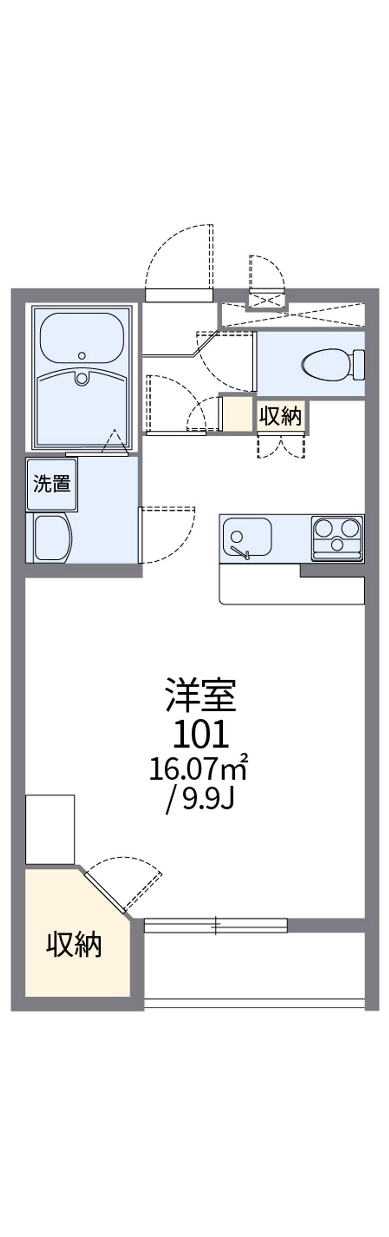 レオパレスケリュスＢ 間取図