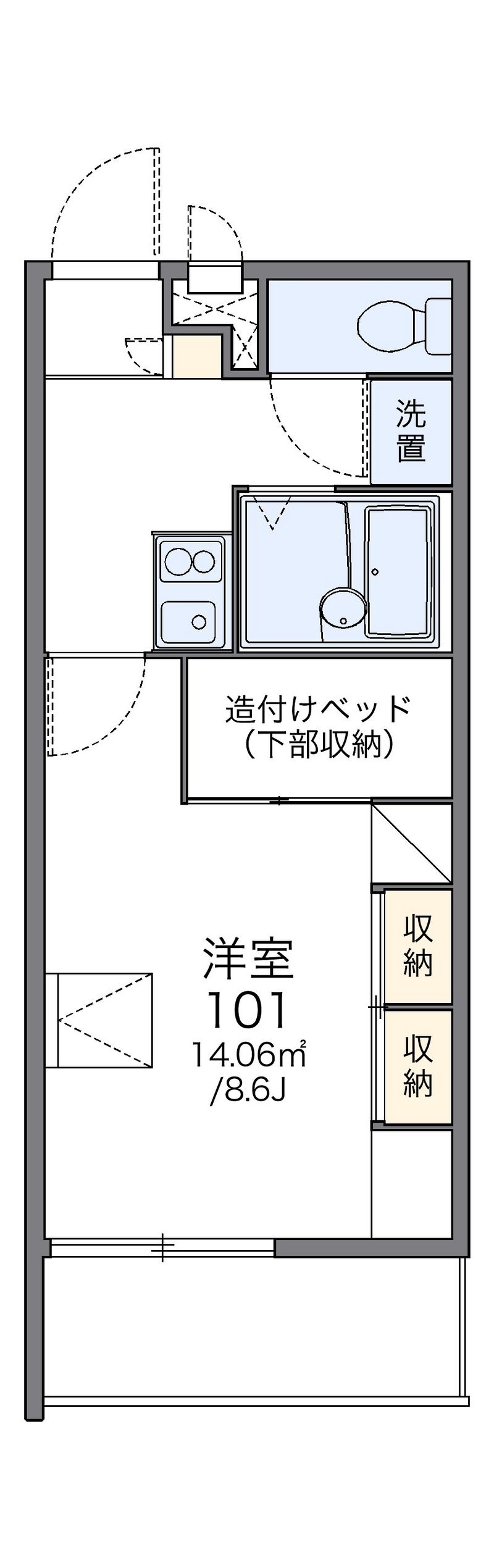 レオパレスサンブリッジⅣ 間取図