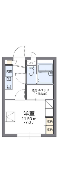 レオパレスリューデスハイム 間取り図