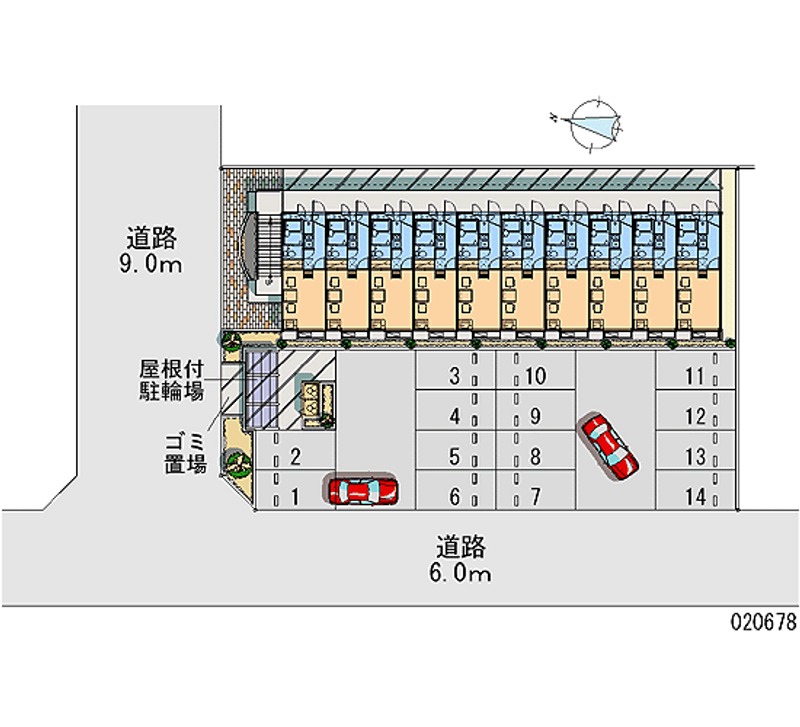 レオパレス狭山台Ⅱ 月極駐車場