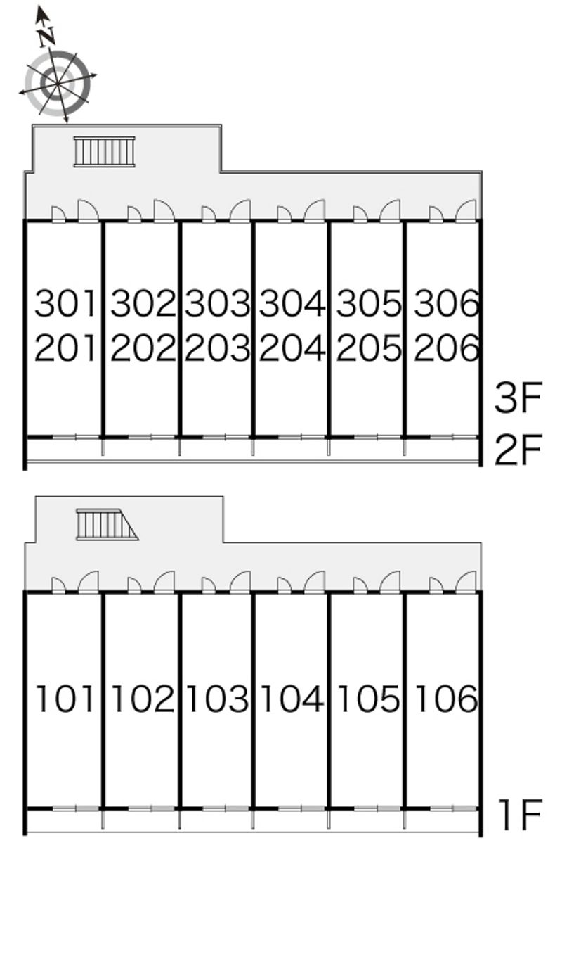 レオパレスドミールⅢ 間取配置図