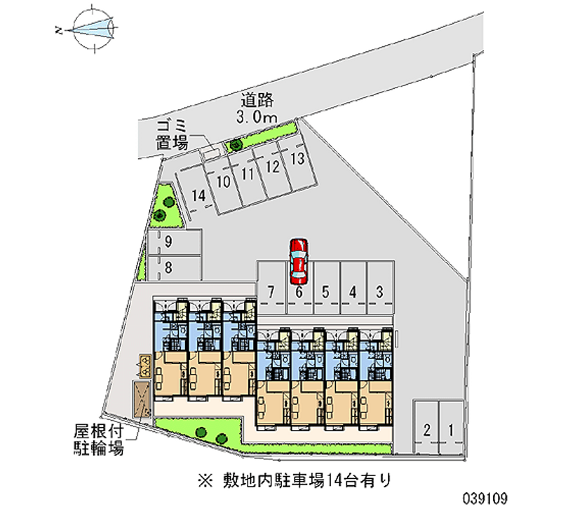 レオパレス石岡 月極駐車場