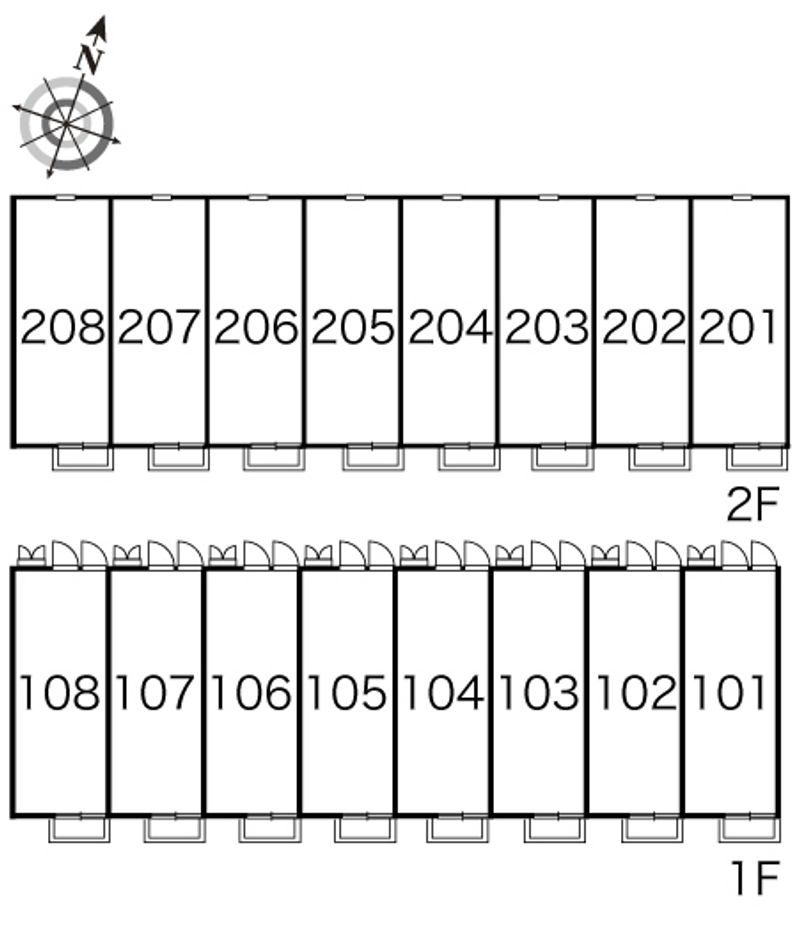 レオパレス三宅 間取配置図