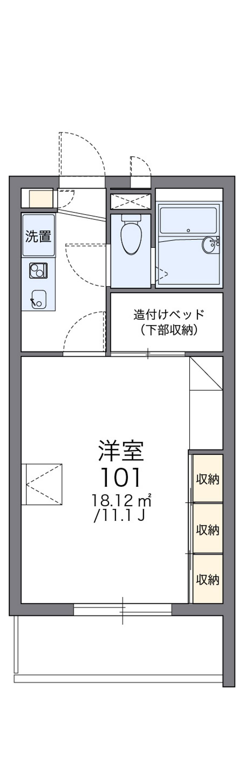 レオパレスネレイド 間取図