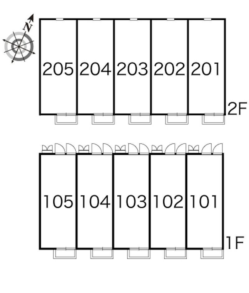 レオパレス富岡 間取配置図