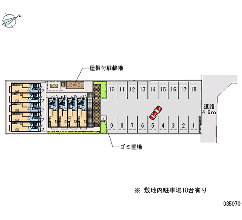 レオパレス八風 月極駐車場