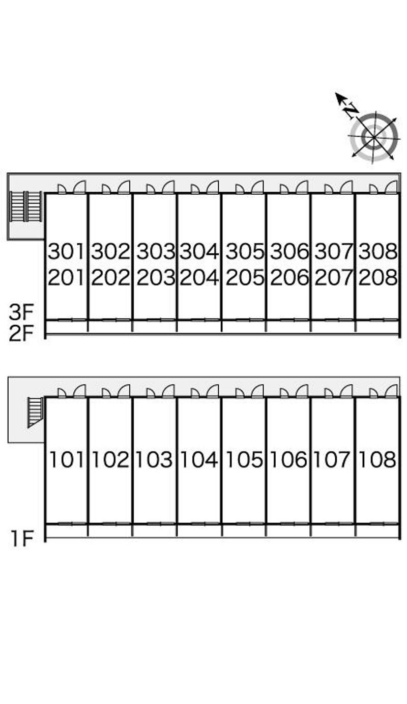 レオパレスメゾンドＭ　Ⅱ 間取配置図
