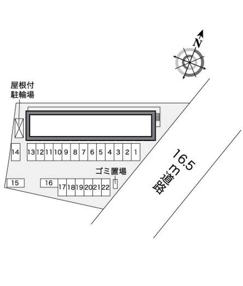レオパレスセジュール茶屋 駐車場