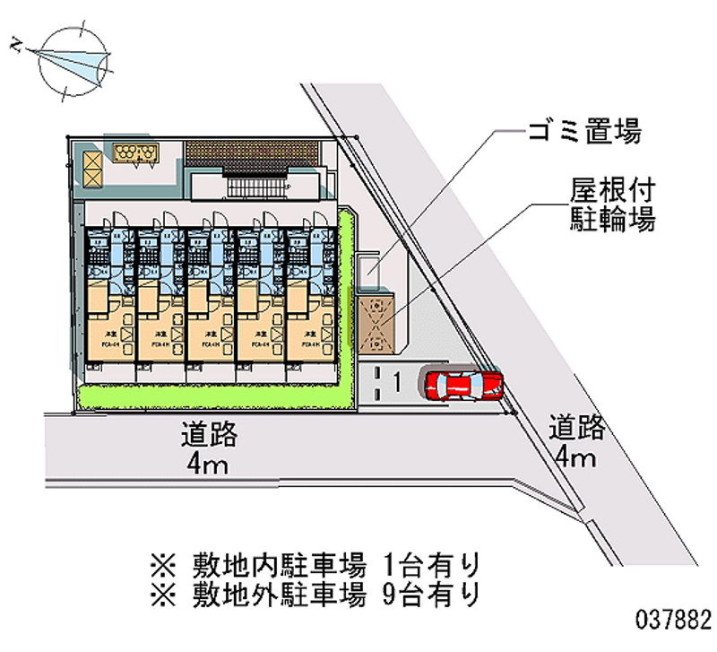 レオパレスフィオーレ永新 月極駐車場