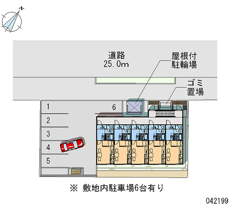 レオパレスあどがわ 月極駐車場