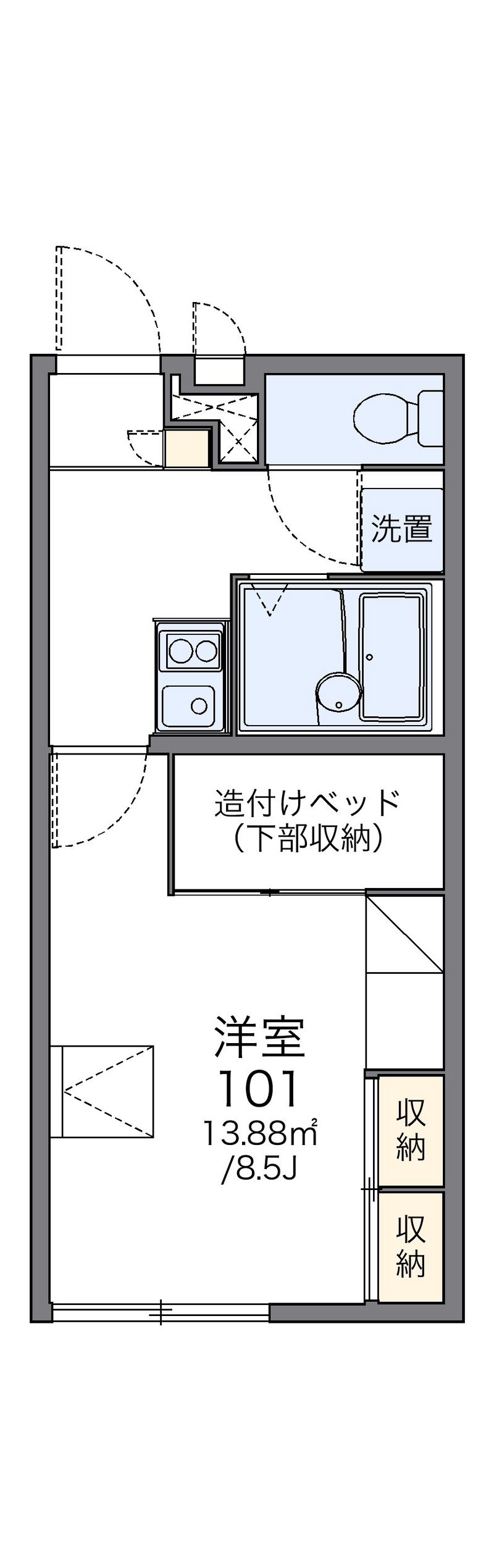 レオパレスシルク 間取図