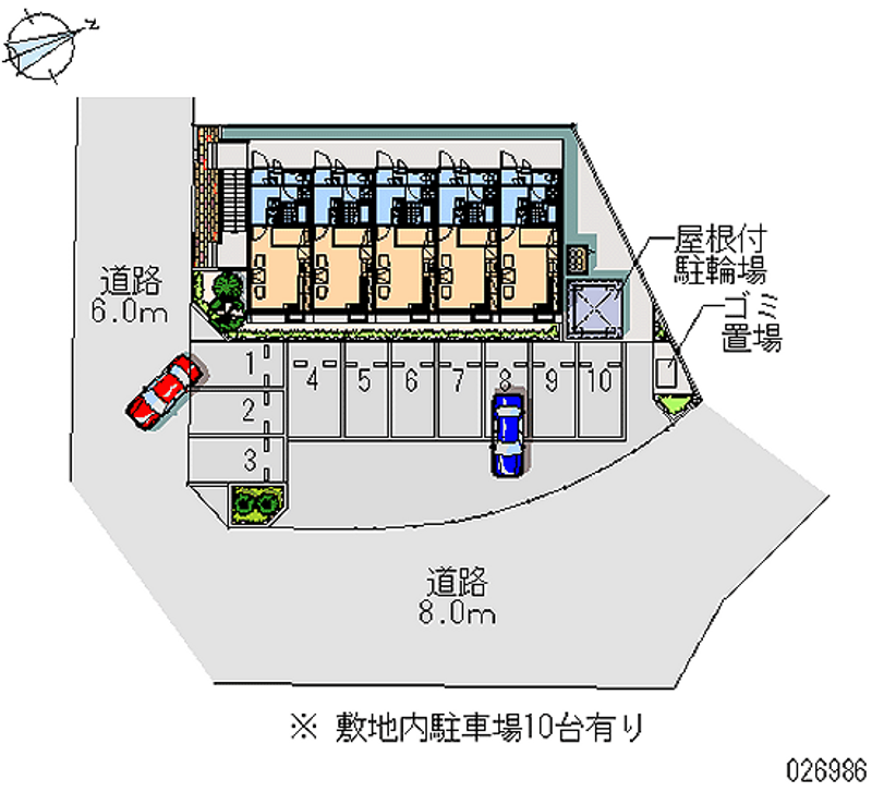 レオパレスシャンテ 月極駐車場