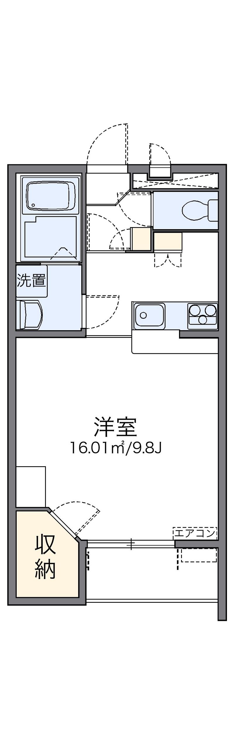レオパレス花鳥 間取図